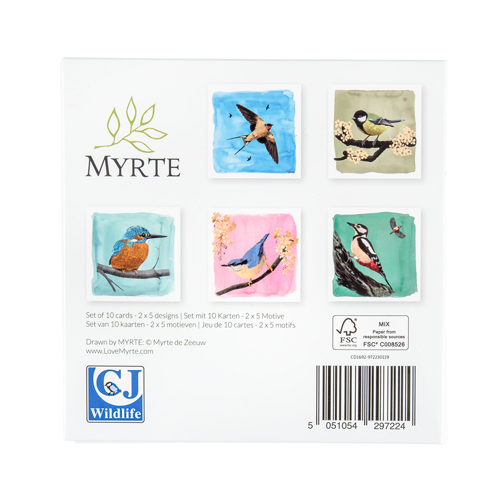 Grußkarten-Set - Myrte (2 x 5 Designs)