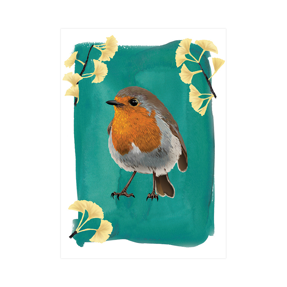 Myrte Robin Greeting Card