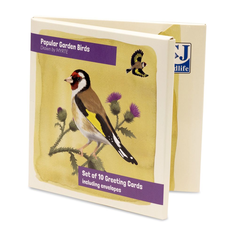 Sélection de cartes de voeux Oiseaux de jardin populaires Myrte - 2 x 5 choix