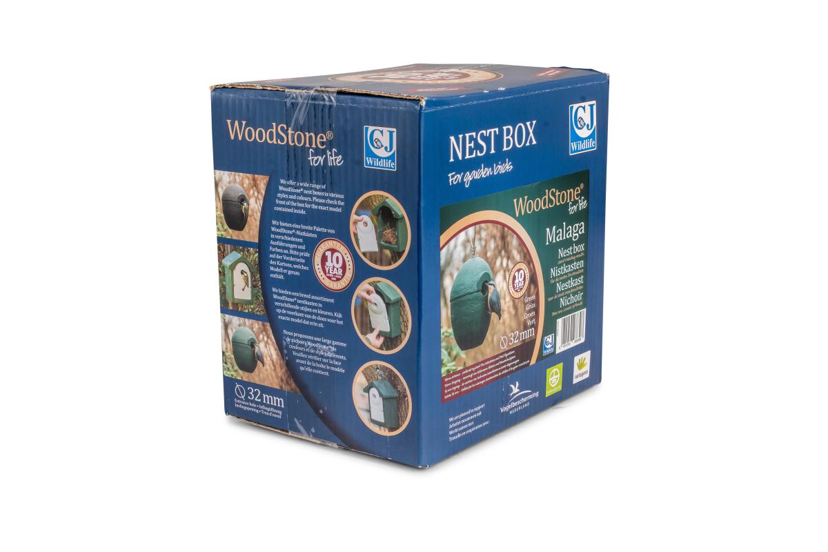 WoodStone® Malaga 32mm Hanging Nest Box (Green)