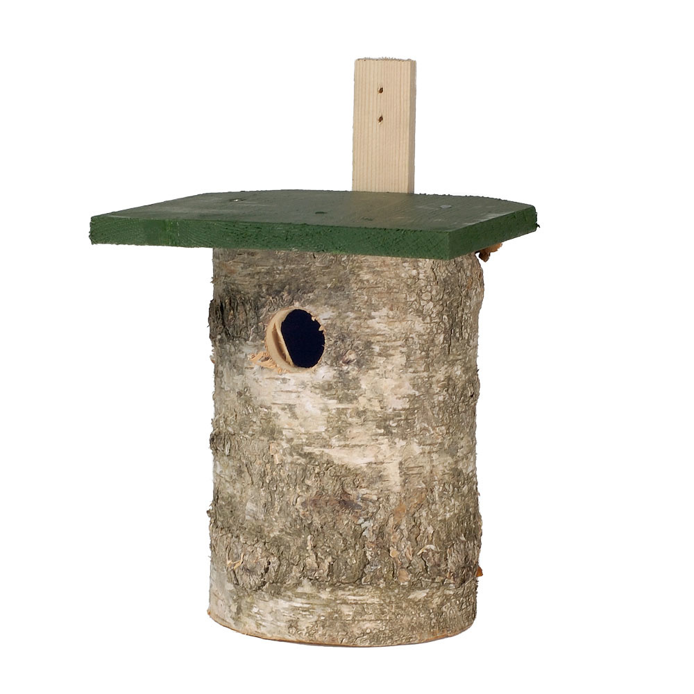 National Trust Birch Log Nest Box 32mm Hole