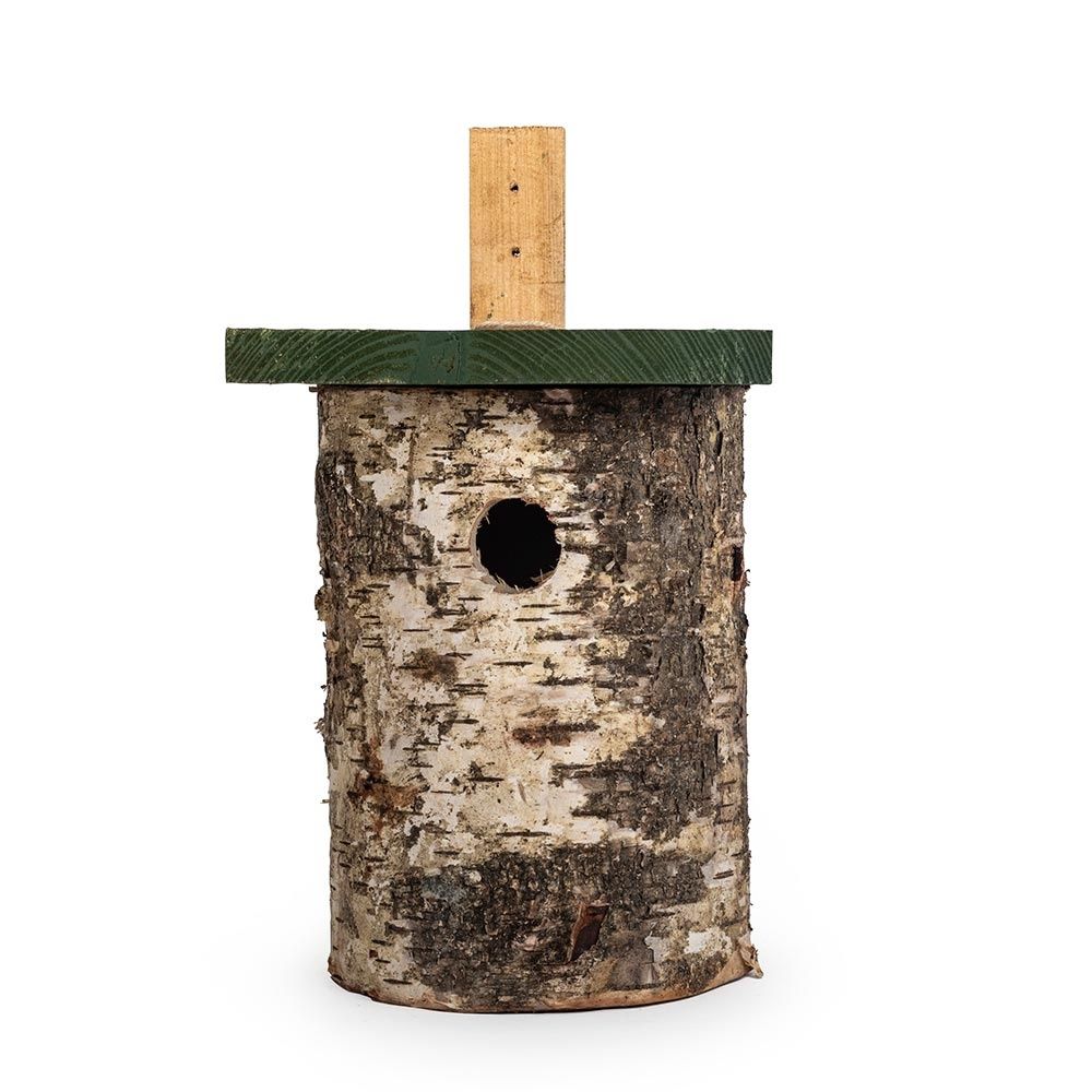 National Trust Birch Log Nest Box 32mm Hole