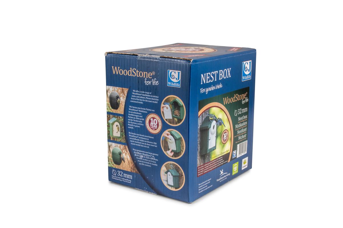 National Trust WoodStone® Green 32mm Nest Box