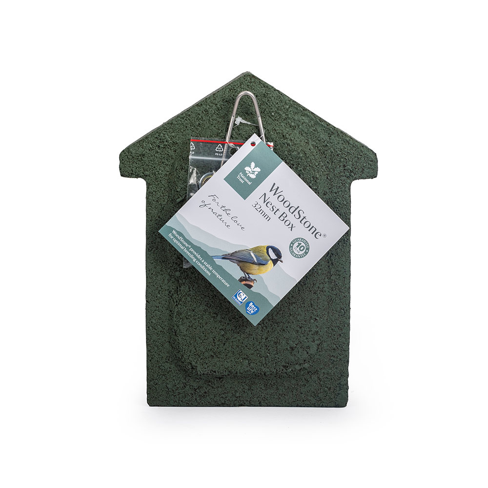 National Trust WoodStone® Green 32mm Nest Box