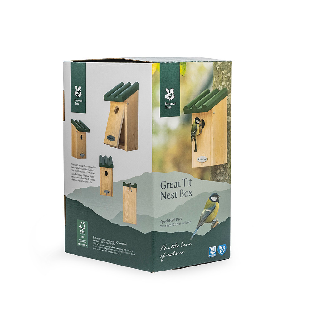 National Trust Great Tit Nest Box 32mm Gift Set