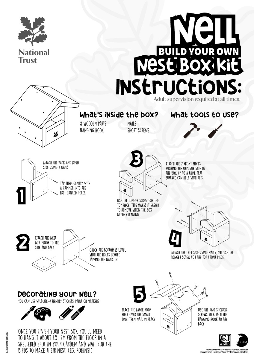 National Trust Kids Build-Your-Own Nell Nest Box Kit