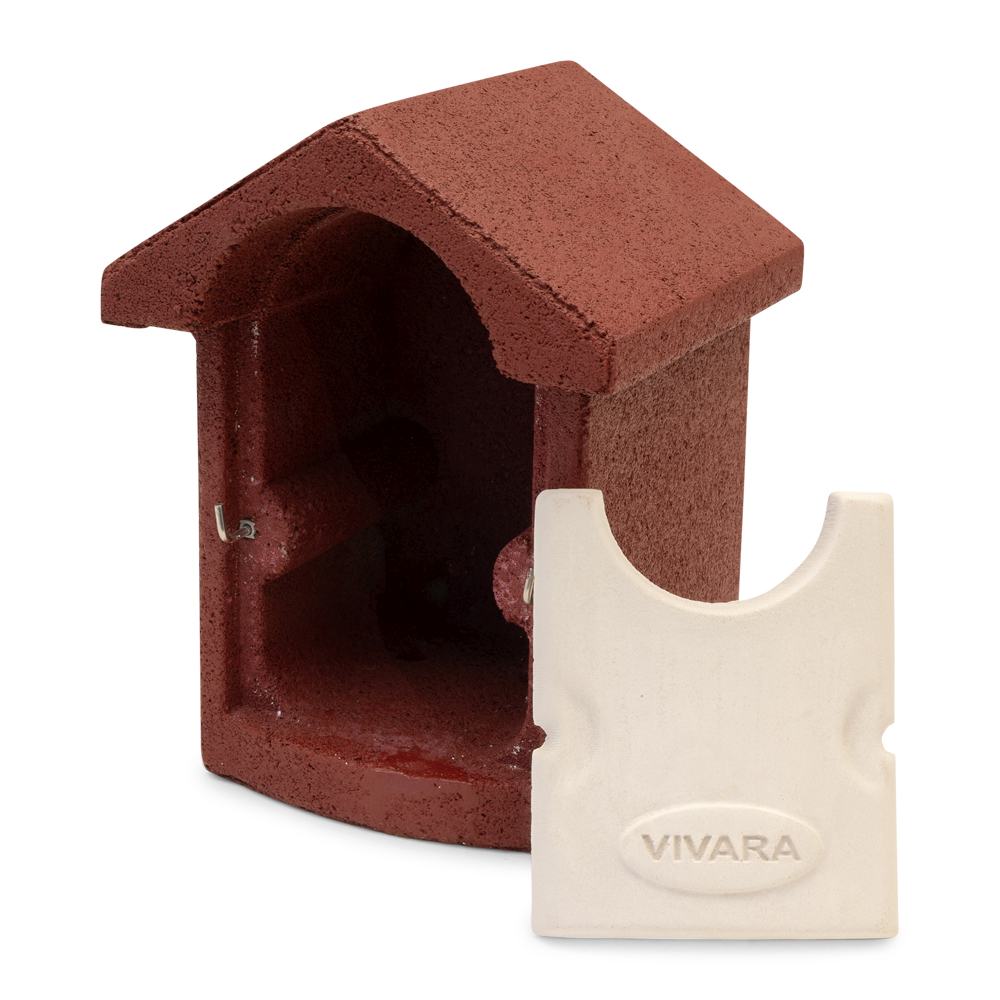 Nichoir ouvert Woodstone Barcelona - Rouge