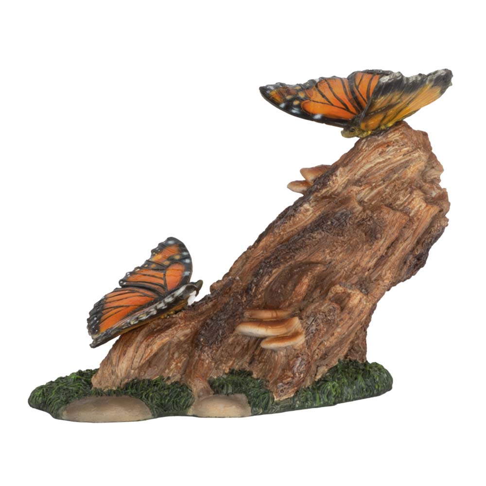 Monarch Butterflies on Woodland Log