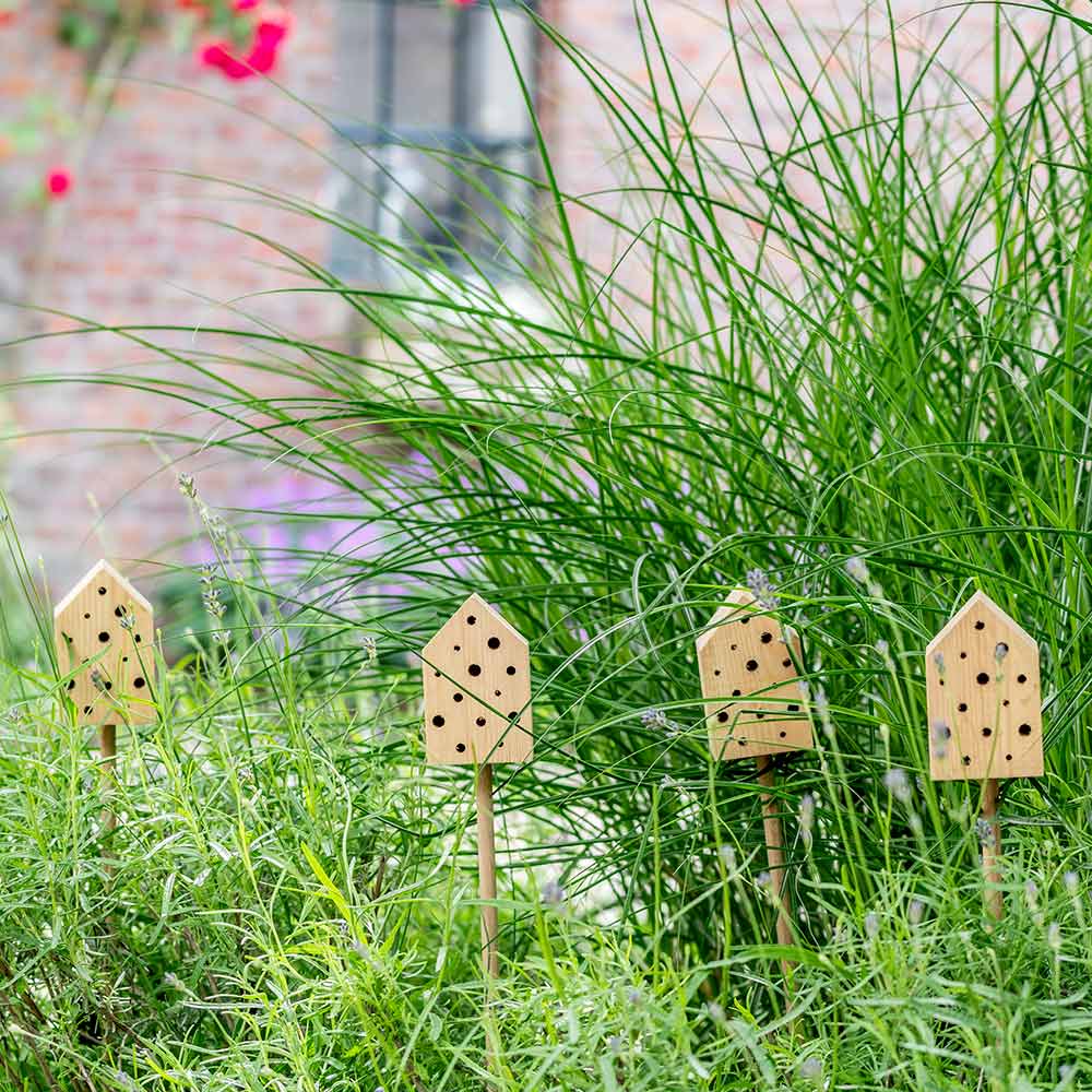 Cuba Mini Insect Houses on poles - 4 Pack