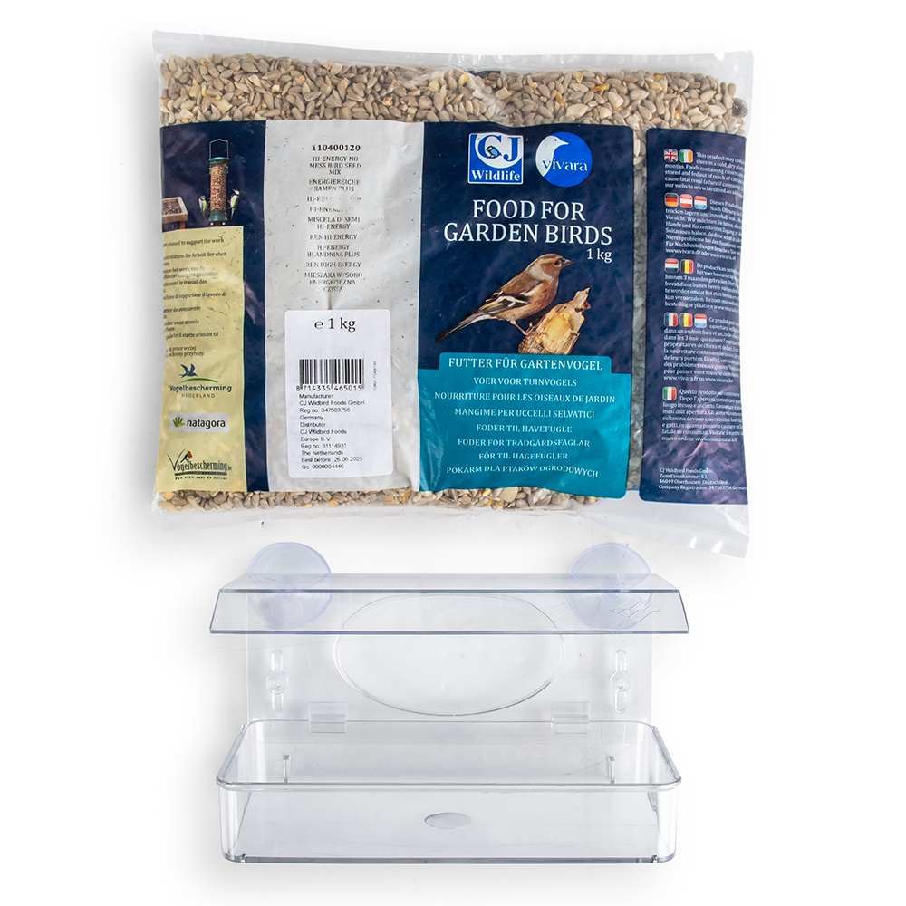 Rhodes Window Feeder & Seed Mix Starter Bundle