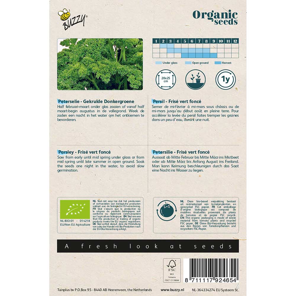 Buzzy® frø - Persille krus blade Frise vert fonce