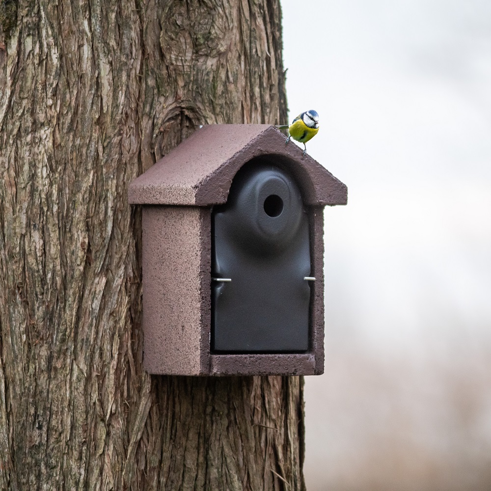 Woodstone Nestbox Bilbao 28mm Round Hole Brown